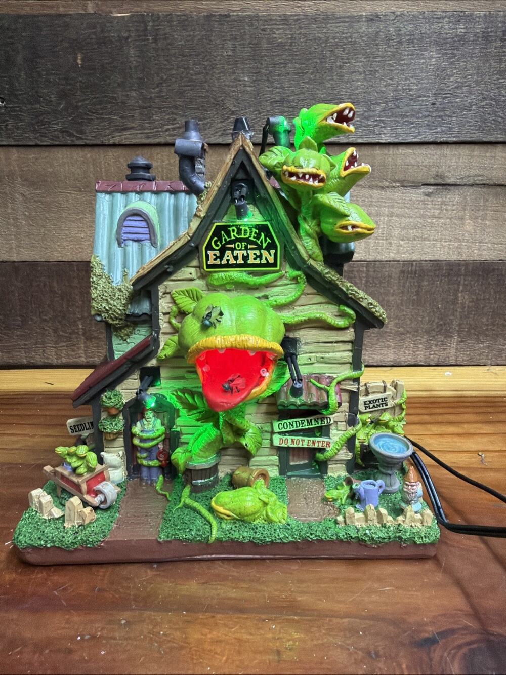 Lemax Spooky Town Garden Of Eaten Halloween Scary Venus Fly Trap